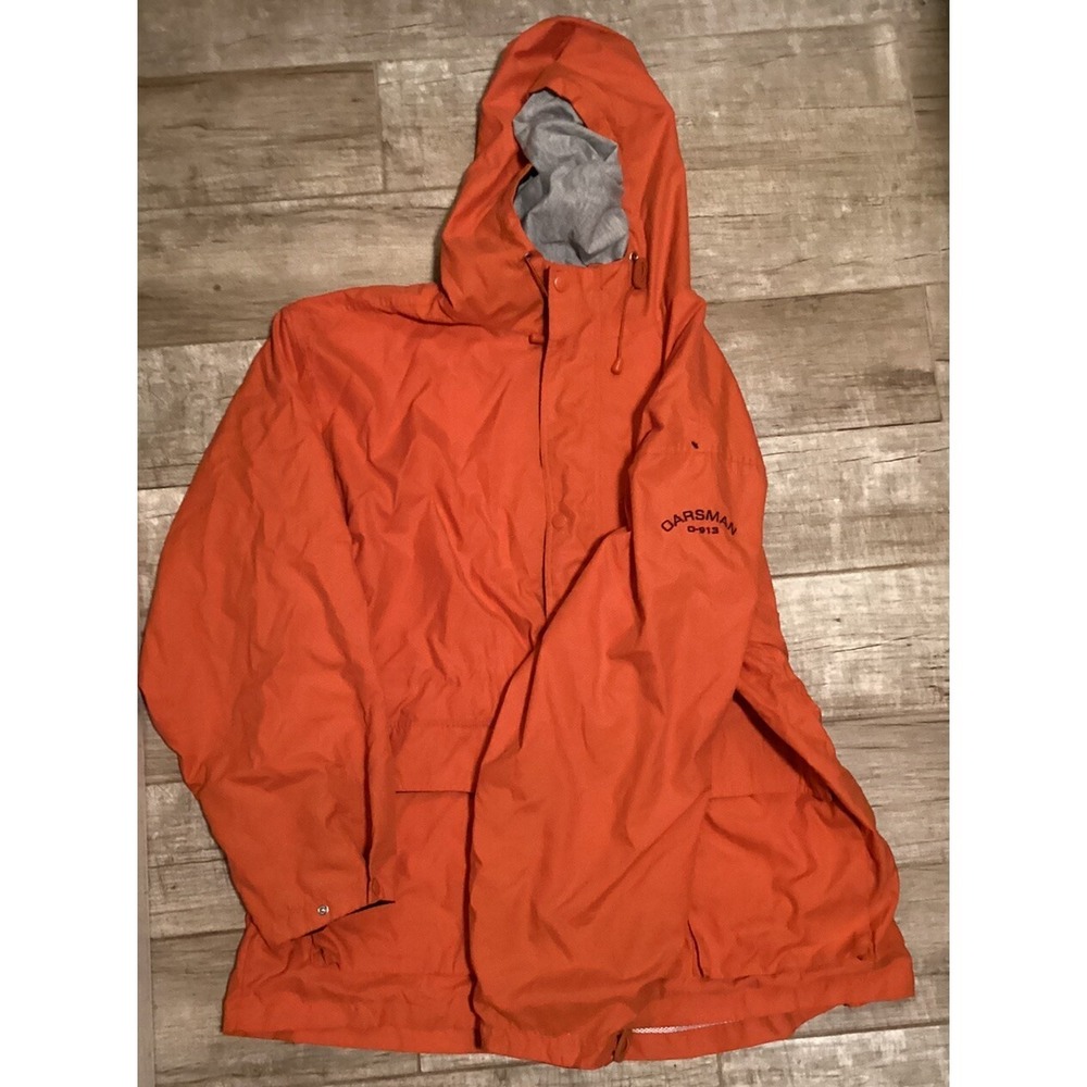 Vintage Jacket Nantucket Oarsman 913 Adult  XL Nylon Windbreaker Orange‎